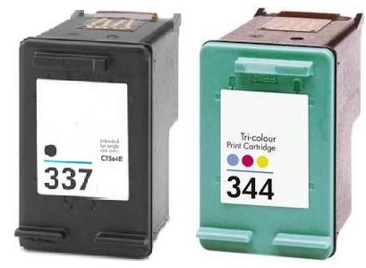 Remanufactured HP 337 (C9364EE) High Capacity Black and HP 344 (C9363EE) High Capacity Colour Ink Cartridges